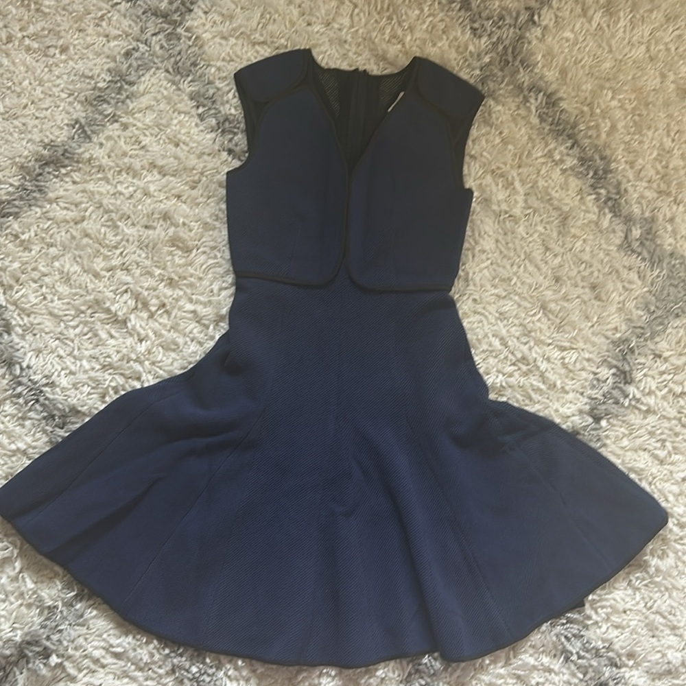 Dark Blue Rebecca Taylor Fit and Flare Dress